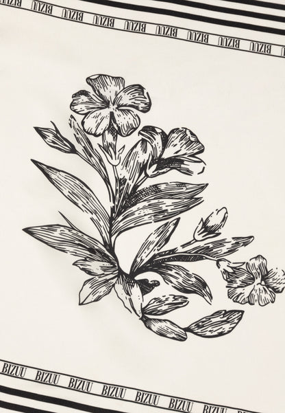 Silk scarf in author print ARIA white