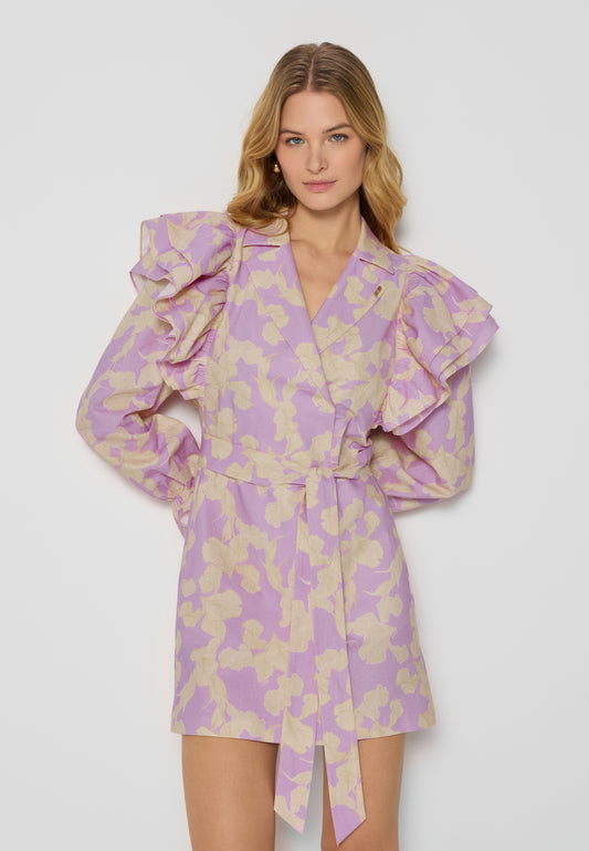 Mini dress with frills CALISTA purple