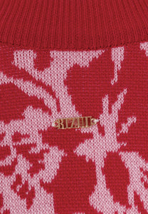Pink sweater with round neckline FLORIA