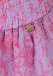 Purple mini skirt with ruffles OCTAVIA