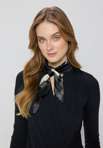 Black scarf in author's print ARIA