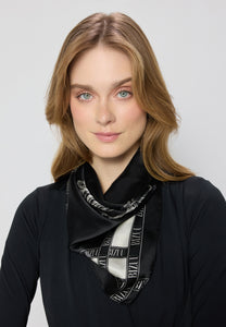 Black scarf in author's print ARIA