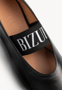Black ballerinas with logoed rubber BEY