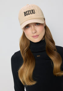 Cream baseball cap with logo ZANE
