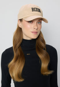 Cream baseball cap with logo ZANE