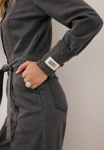 MENDINA gray denim jumpsuit