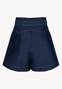 Denim shorts with wide legs KANDYS navy blue