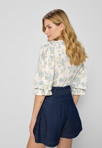 Denim shorts with wide legs KANDYS navy blue
