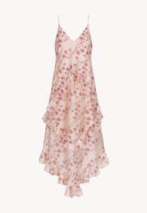 Maxi dress in floral print PATRICA beige