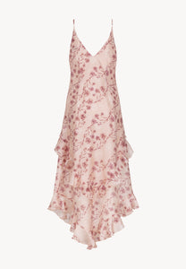 Maxi dress in floral print PATRICA beige