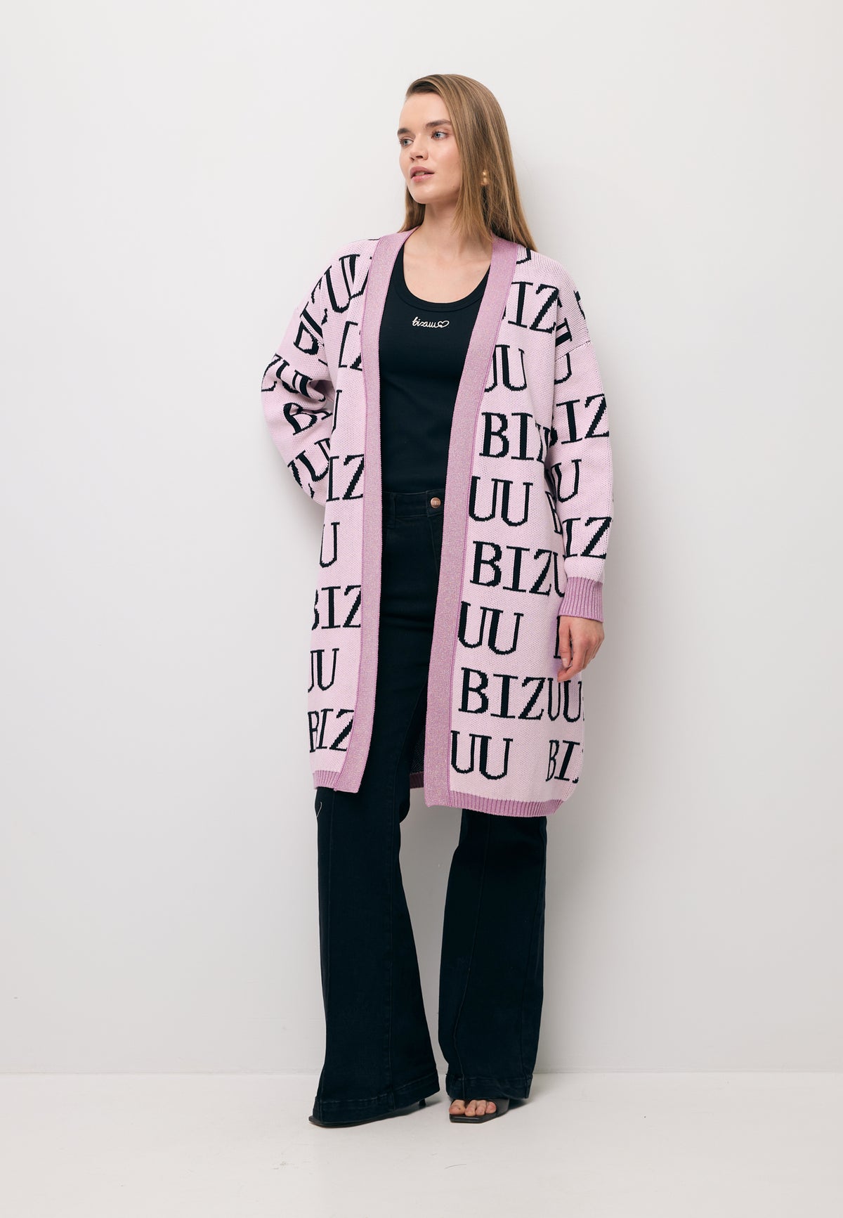 CHIOS pink long cardigan