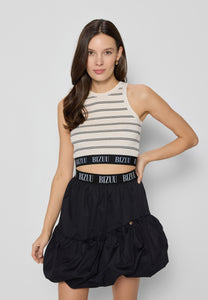 Short top with logoed elastic ALEXI cream