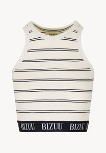 Short top with logoed elastic ALEXI cream