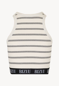 Short top with logoed elastic ALEXI cream
