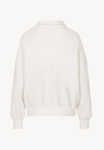 CHAMP cream sweatshirt with logo and collar