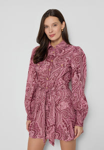 Red jumpsuit with tie at waist MARCELLO