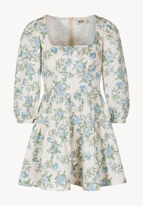 Cream mini dress with floral print CHARELLA