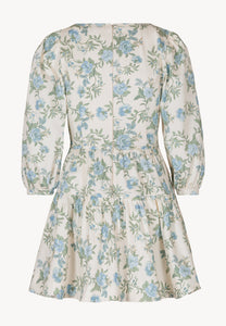 Cream mini dress with floral print CHARELLA
