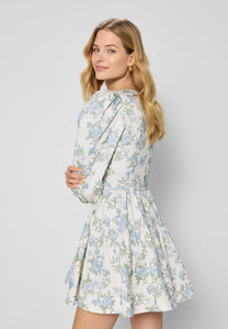 Cream mini dress with floral print CHARELLA