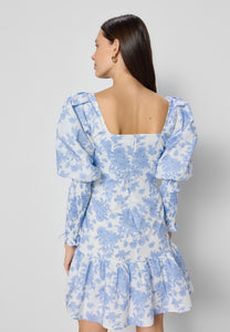 Mini dress in floral print ZOENA blue