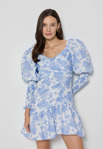 Mini dress in floral print ZOENA blue