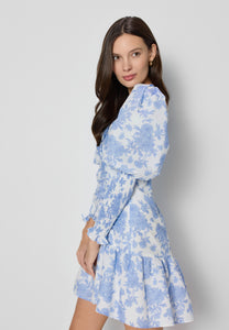 Mini dress in floral print ZOENA blue