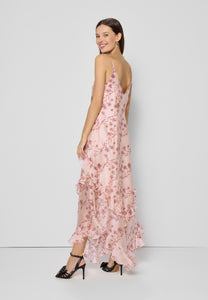 Maxi dress in floral print PATRICA beige