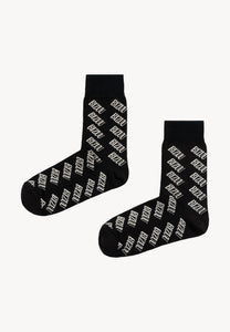 Socks with logo SERAFIL, black