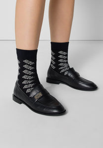 Socks with logo SERAFIL, black