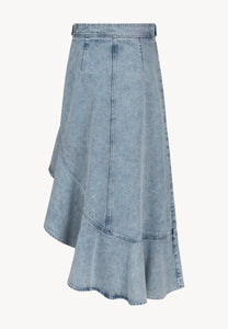 Denim skirt with ruffle NIIA blue