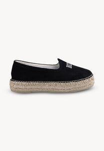 Black espadrilles with Bizuu logo AYLA