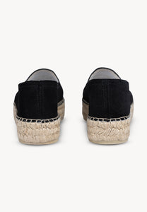 Black espadrilles with Bizuu logo AYLA