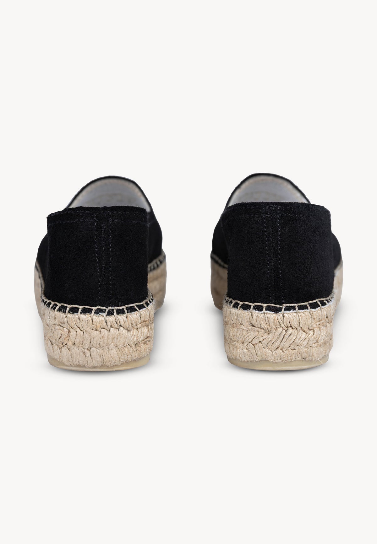The back of black espadrilles AYLA.
