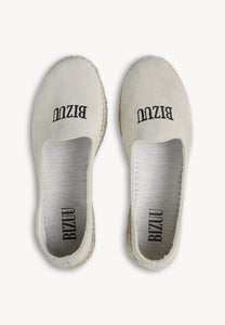 Cream espadrilles with Bizuu logo AYLA