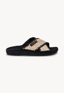 Braided LETI flip-flops with black sole