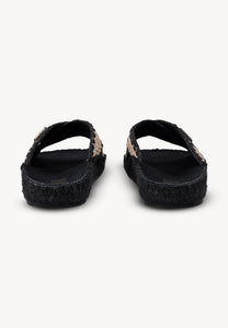Braided LETI flip-flops with black sole