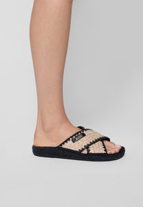 Braided LETI flip-flops with black sole