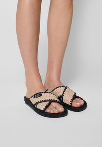Braided LETI flip-flops with black sole