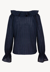Navy blue shirt with binding PROVANCE