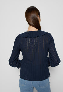 Navy blue shirt with binding PROVANCE