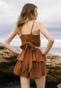 Brown muslin top TARI