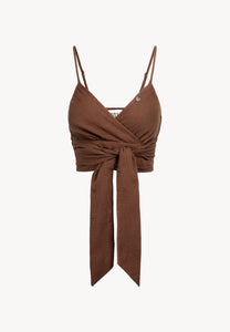 Brown muslin top TARI