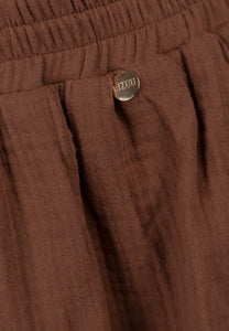 Brown muslin shorts with frill OSTER
