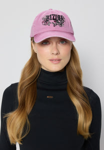 Pink baseball cap with logo ZANE