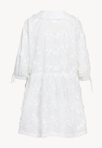 White loose mini dress VIKKA