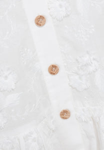 White loose mini dress VIKKA