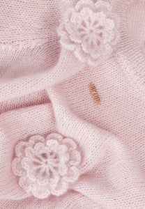 Pink sweater with floral details ADRIS