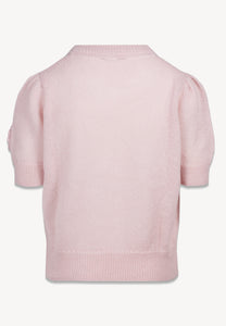 Pink sweater with floral details ADRIS