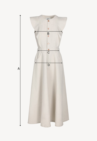 Beige AIDEN midi dress