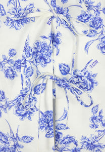 Cotton blouse with binding ALIANNA blue